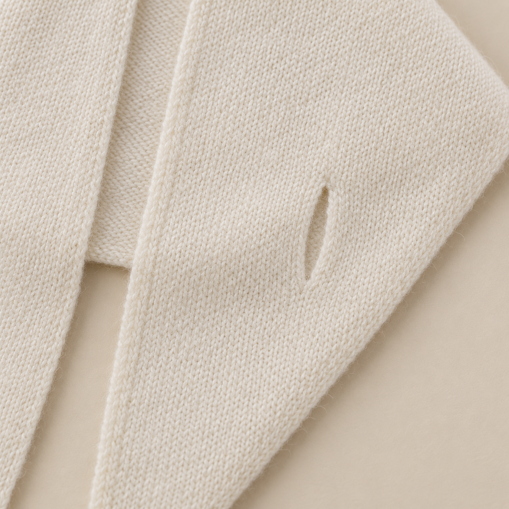 Wool Knit Triangle Scarf