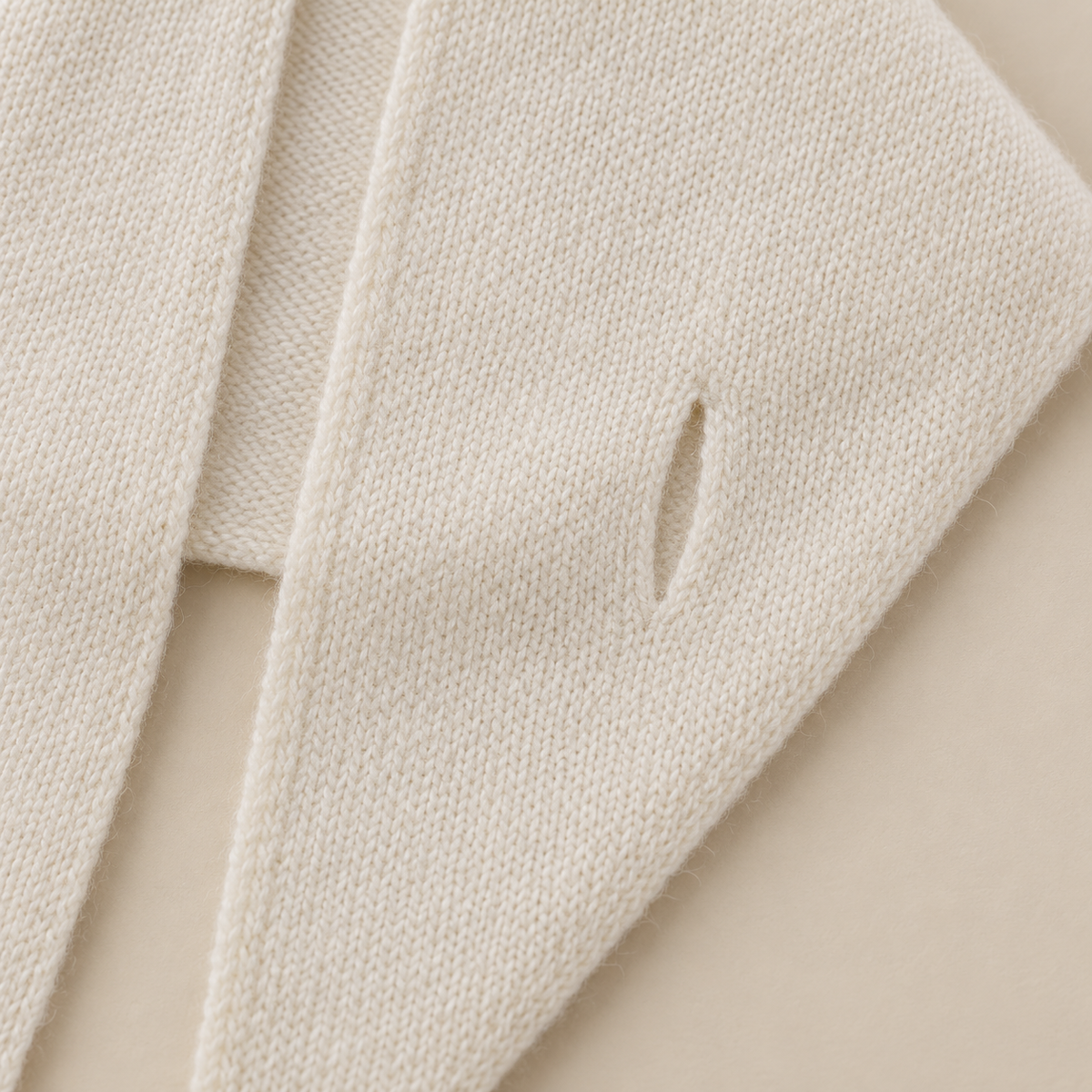 Wool Knit Triangle Scarf