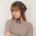 Granny Square Knit Triangle Scarf