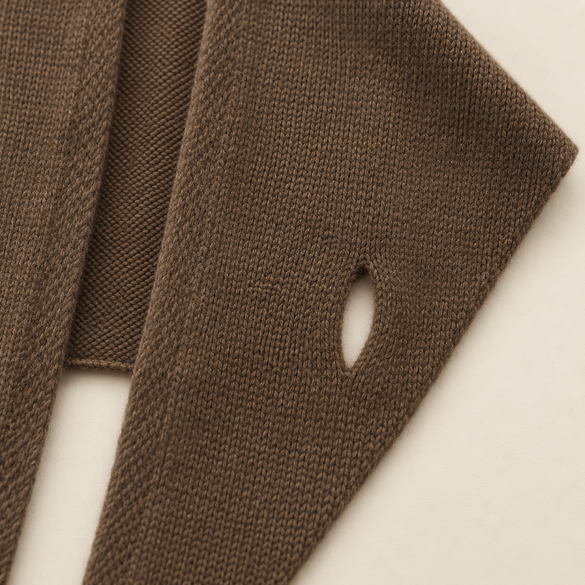 Wool Knit Triangle Scarf