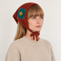Granny Square Knit Triangle Scarf