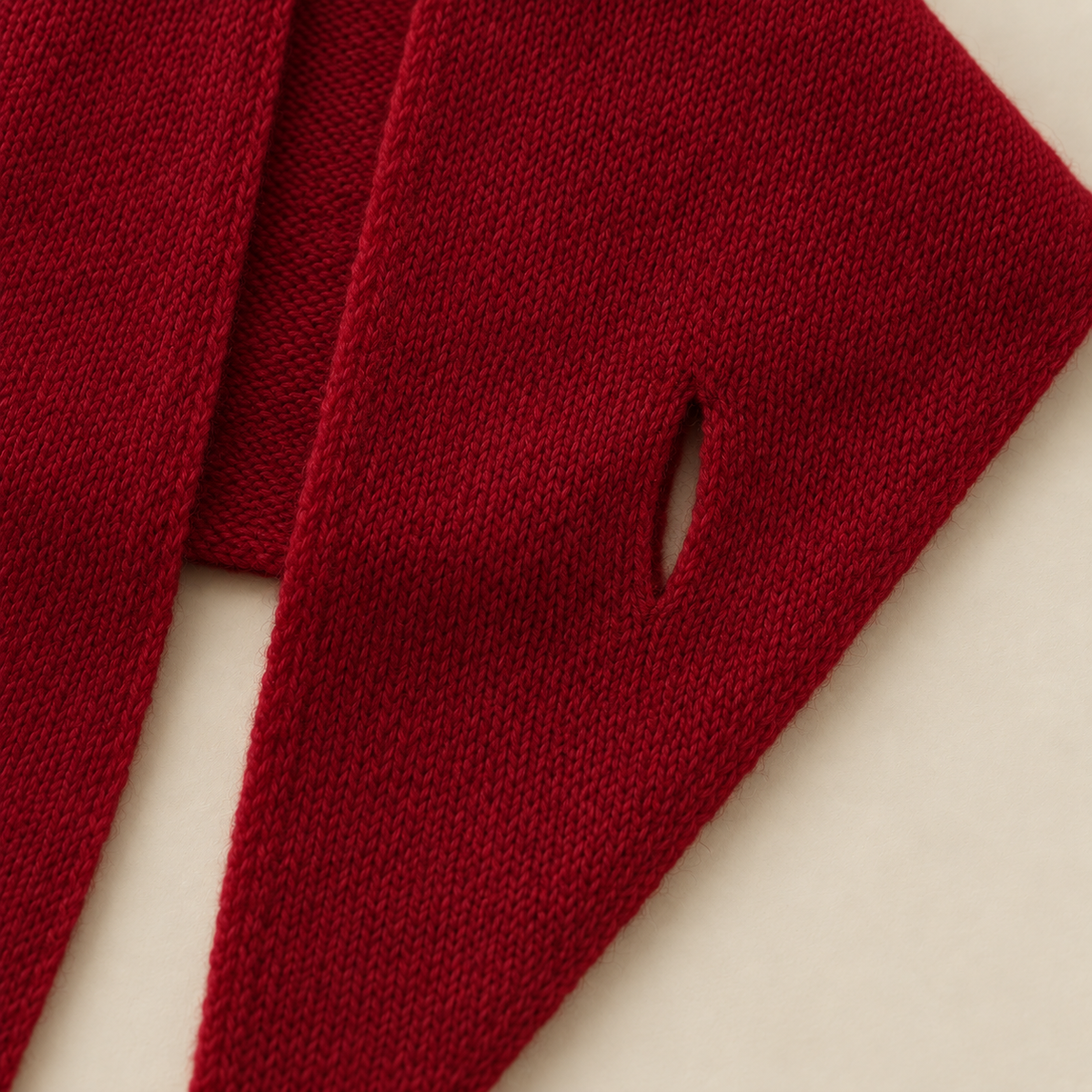 Wool Knit Triangle Scarf