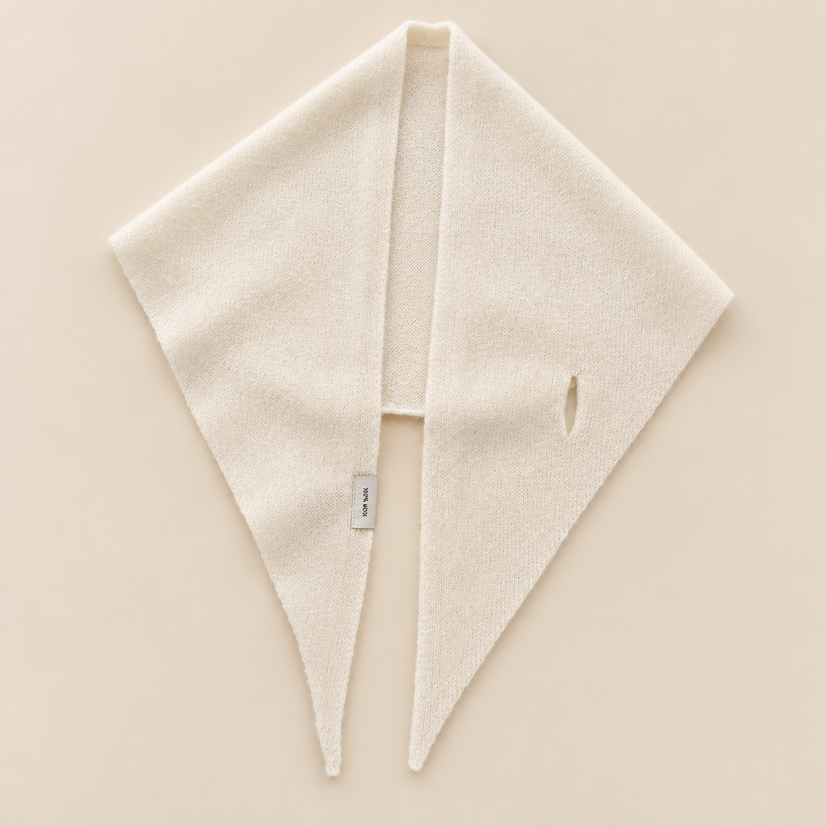 Wool Knit Triangle Scarf