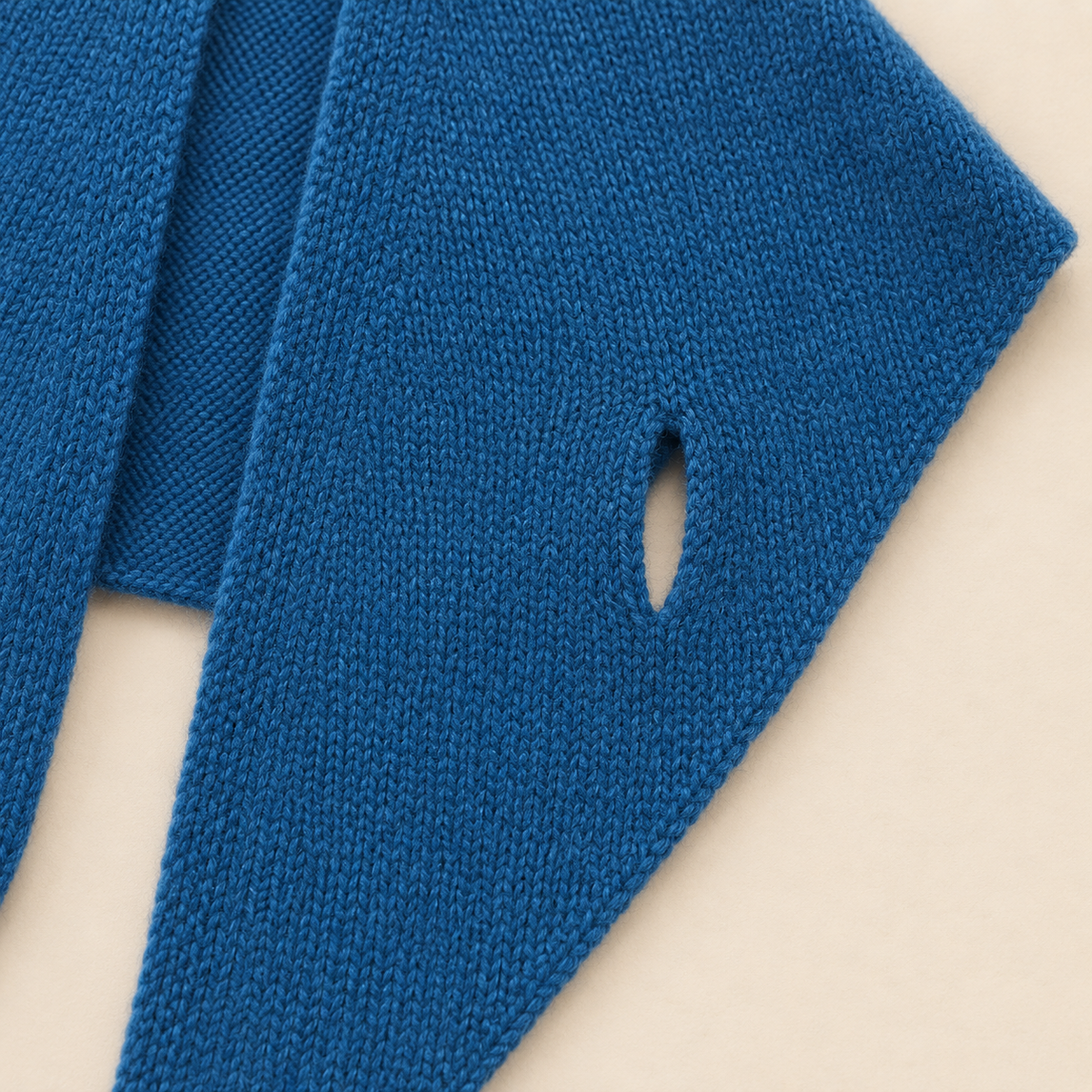 Wool Knit Triangle Scarf