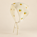 Cream Floral Knit Triangle Scarf