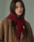 Wool Knit Triangle Scarf