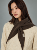 Wool Knit Triangle Scarf
