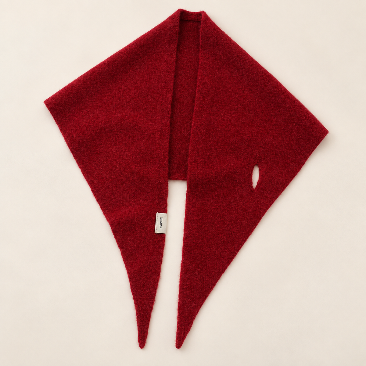 Wool Knit Triangle Scarf